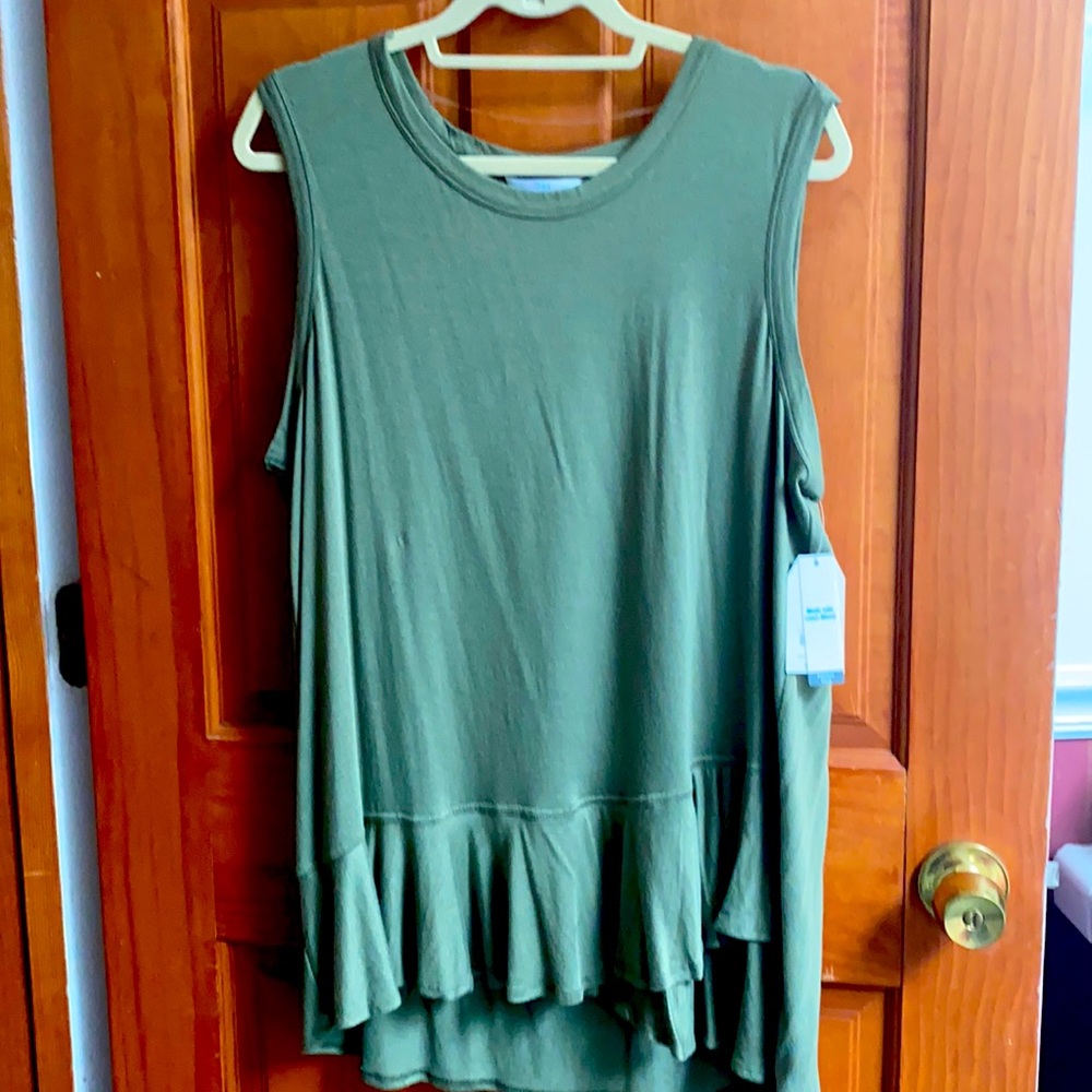 Green Women’s Peplum Tank